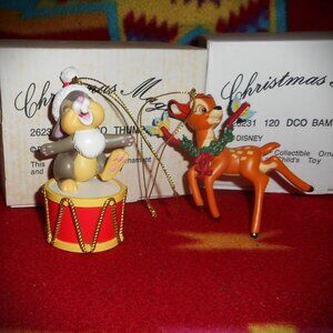 Grolier Collectible Disney Christmas Magic Ornaments -‎ Bambi & Thumper